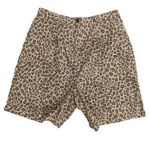 Jones New York Sport Shorts Women‎ Size 10 Animal Print Inseam 6.5" Linen Cotton